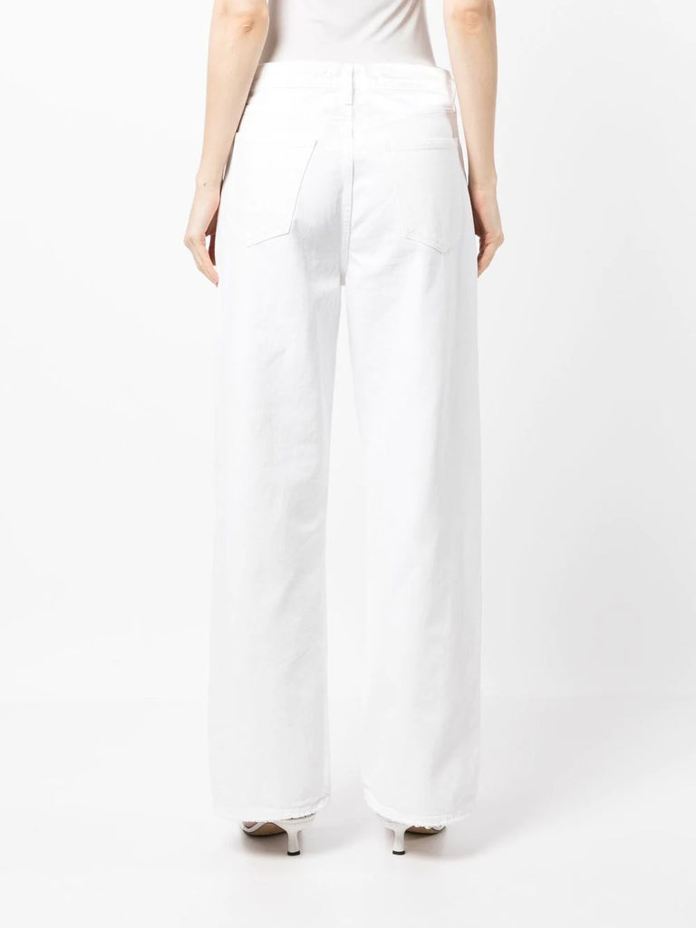 organic-cotton wide-leg trousers