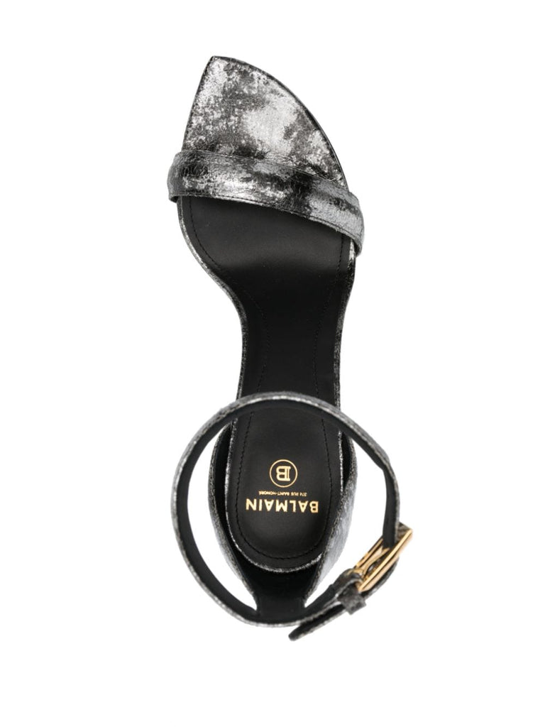 Balmain metallic-effect leather sandals by Balmain