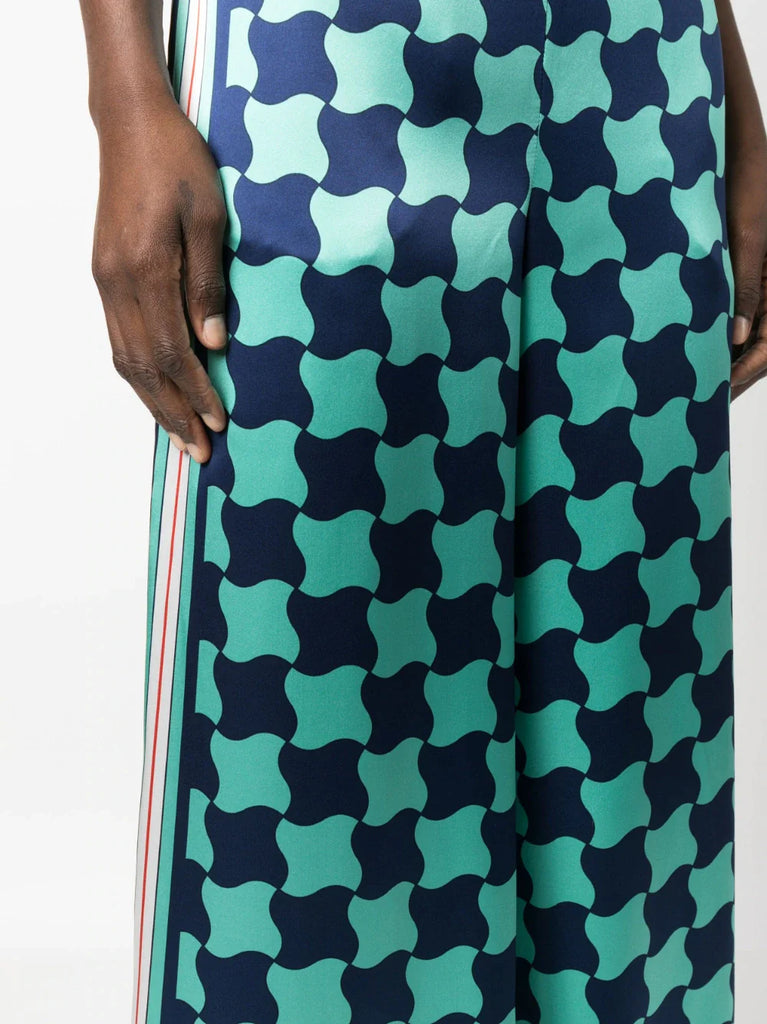 Seidenhose mit grafischem Print