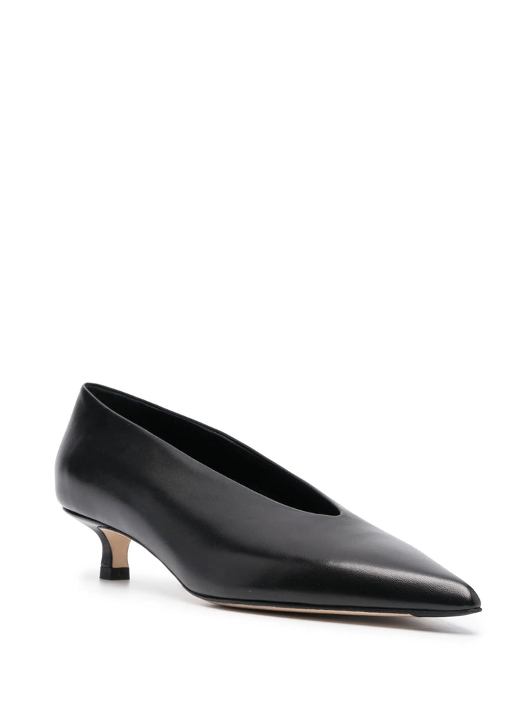 Clara pointed-toe kitten-heel pumps