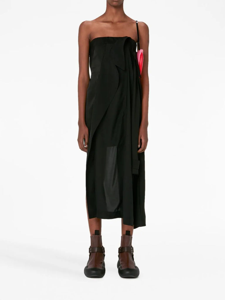dekonstruiertes trägerloses Minikleid