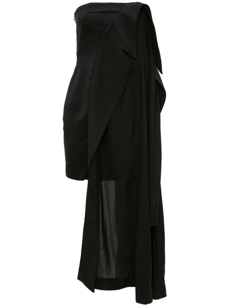 dekonstruiertes trägerloses Minikleid