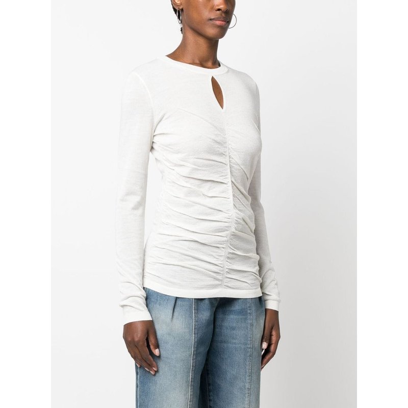 keyhole-detail knit jumper