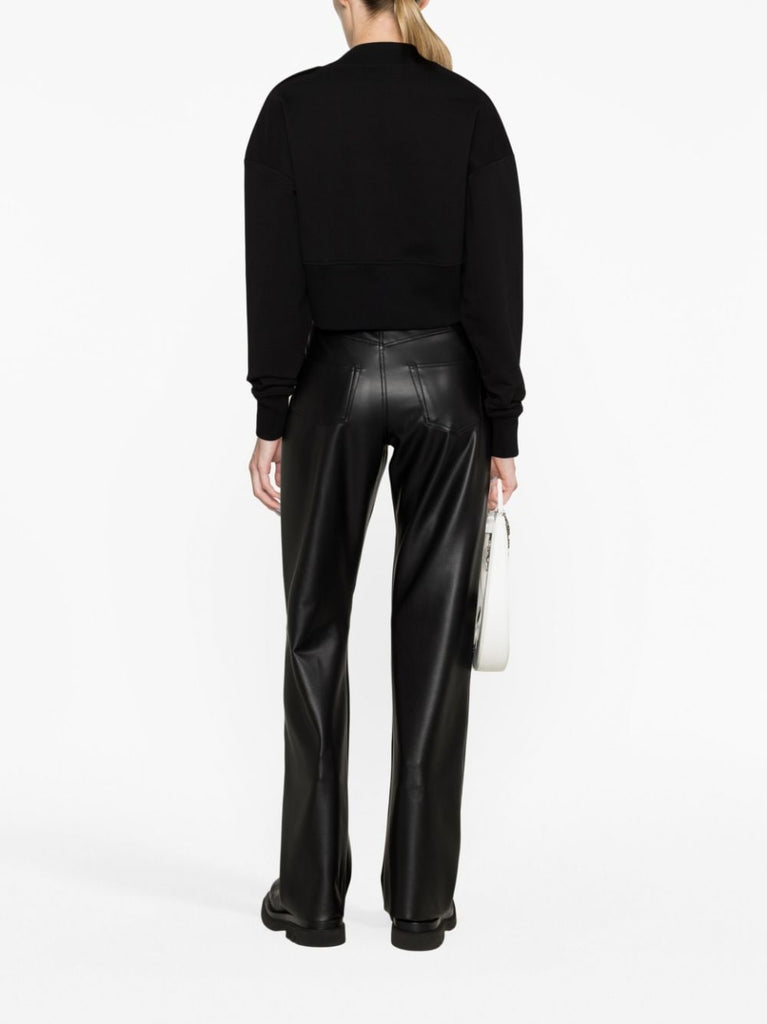 Logo-print cropped sweatshirt