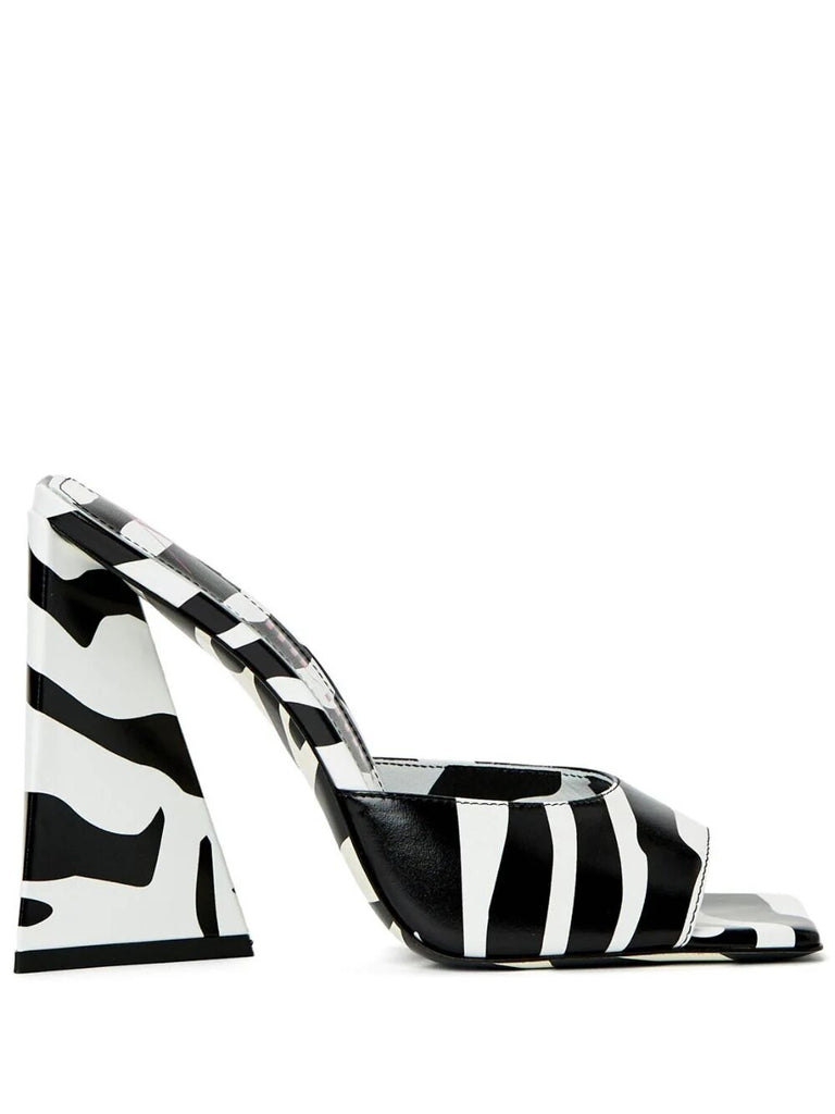 Devon 115mm zebra-print sandals