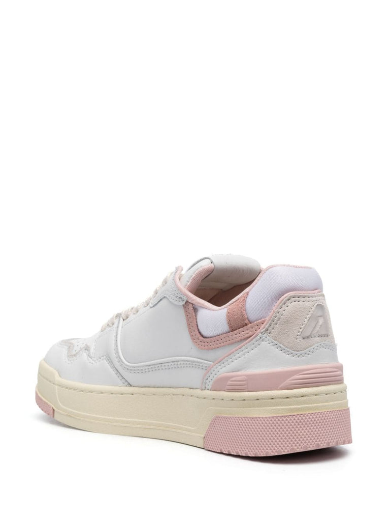 logo-embellished side panels leather sneakers
