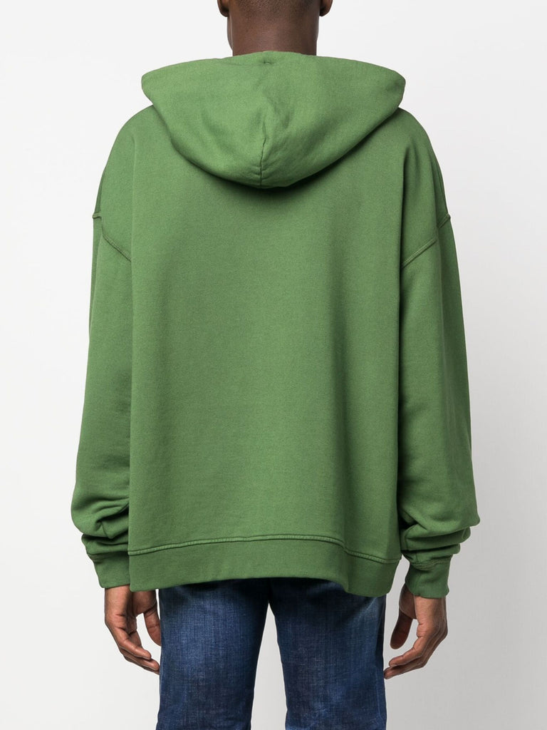 graphic-print verde cotton hoodie