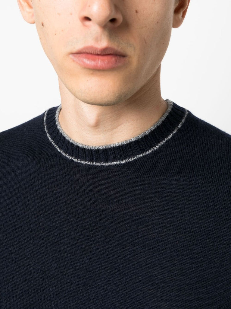Wollsweatshirt mit Streifendetail