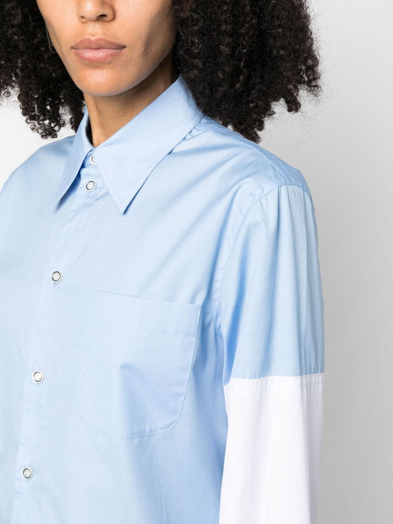 Cotton shirt with wite sleeves
