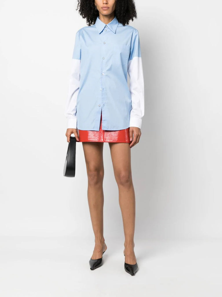 Cotton shirt with wite sleeves