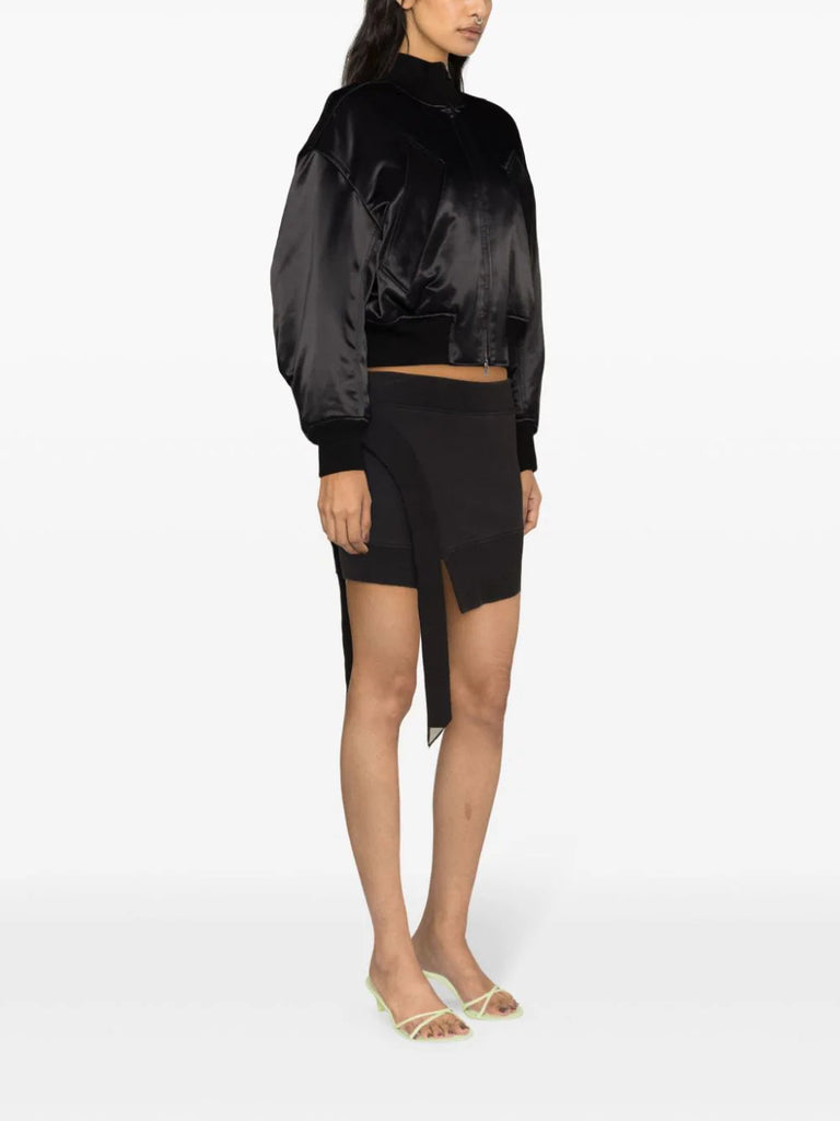 logo-tag padded bomber jacket
