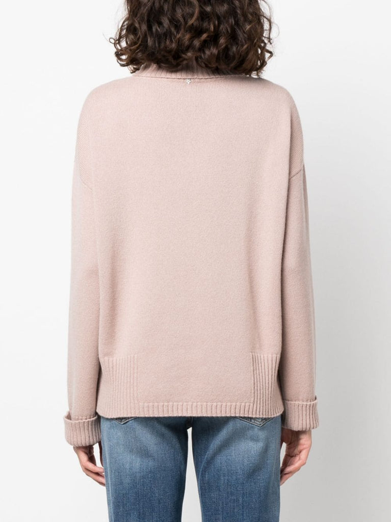 roll-neck knitted jumper