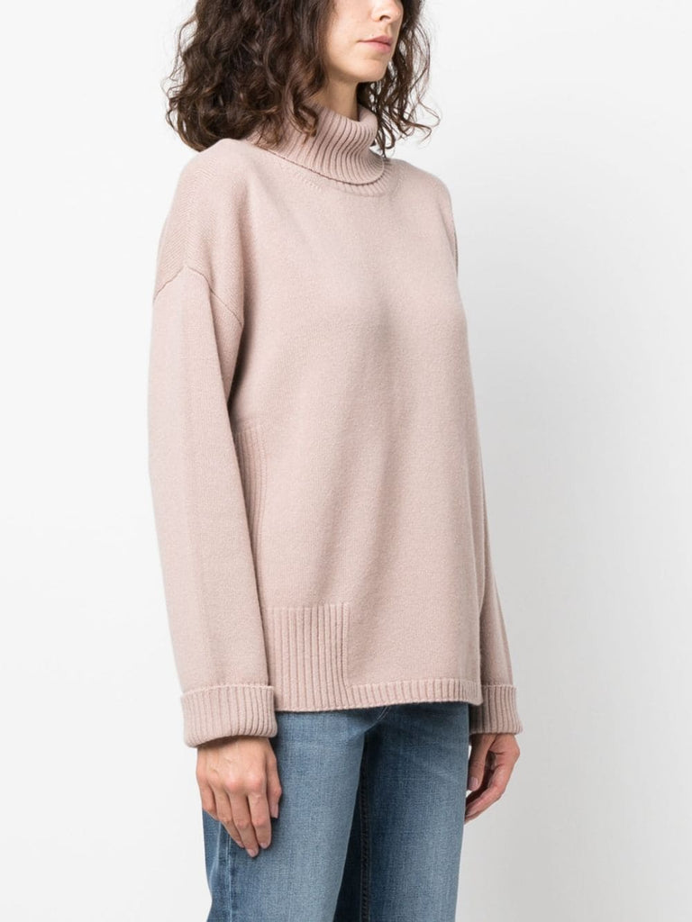 roll-neck knitted jumper