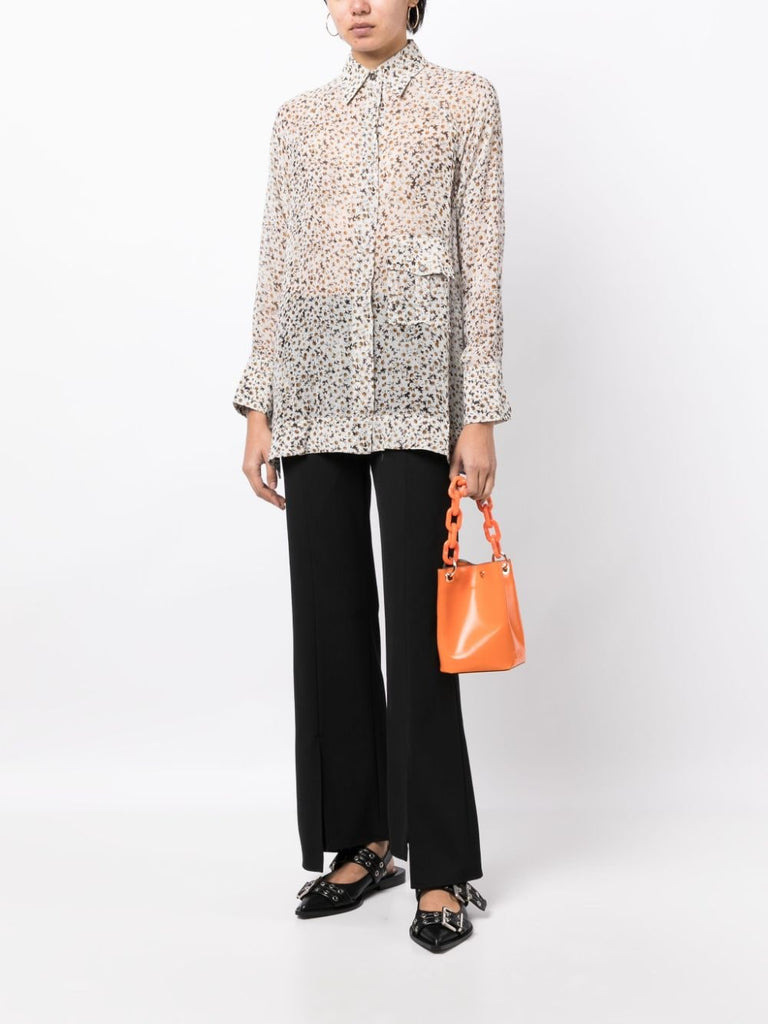 floral-print long-sleeve shirt