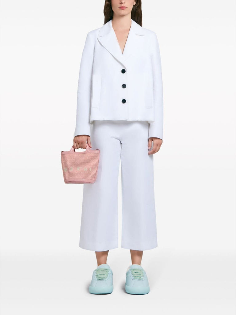 hellrosa Mini-Beuteltasche „Tropicalia“ aus Webstoff