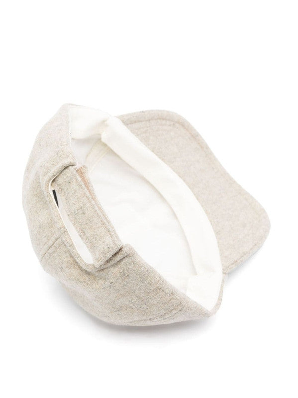 Sandbeige Baseballkappe mit gesticktem Logo