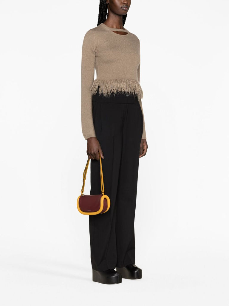 fringed-hem cropped jumper