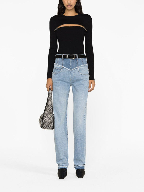 Light blue noemie straight-leg Denim Jeans