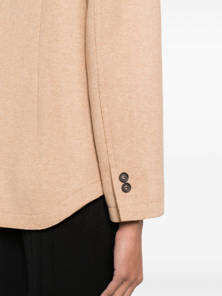 Single-breasted wool-cashmere jacket