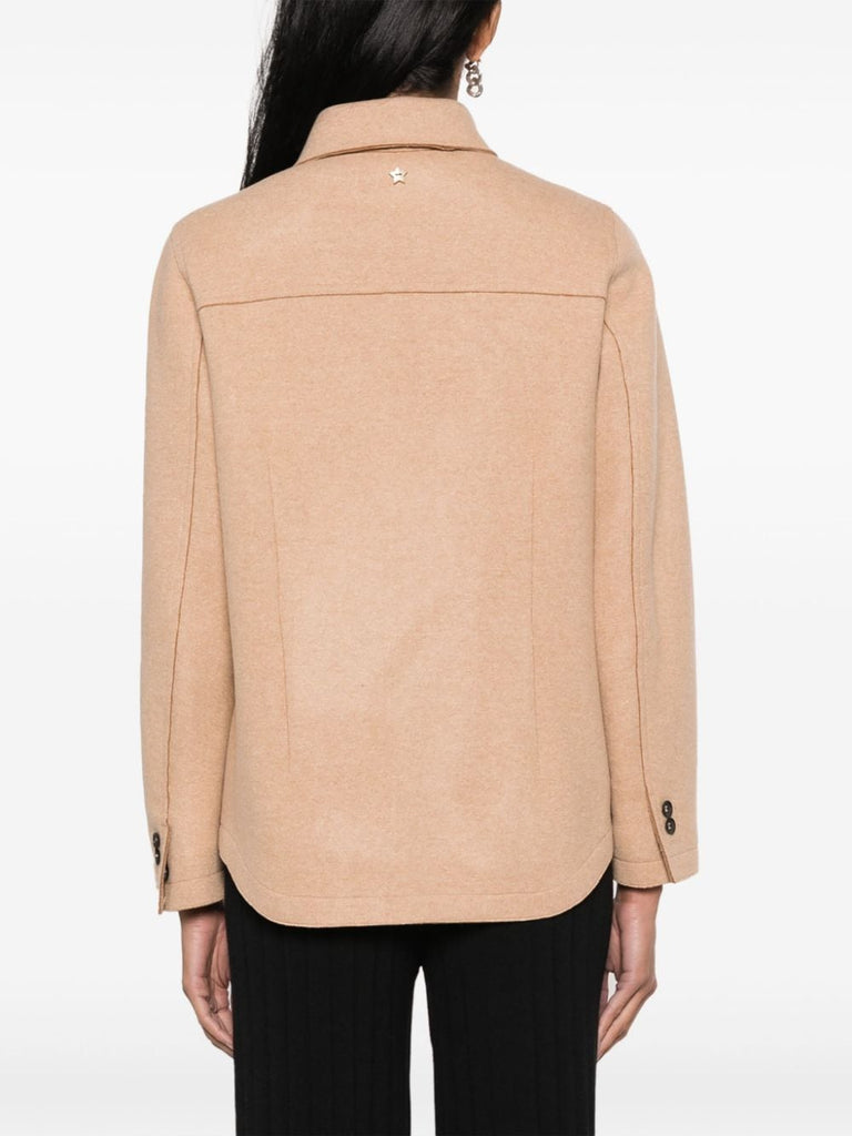 Single-breasted wool-cashmere jacket
