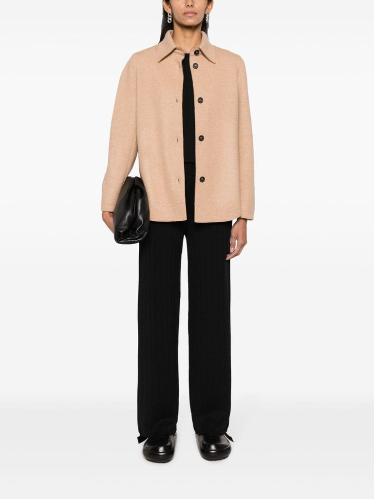 Single-breasted wool-cashmere jacket