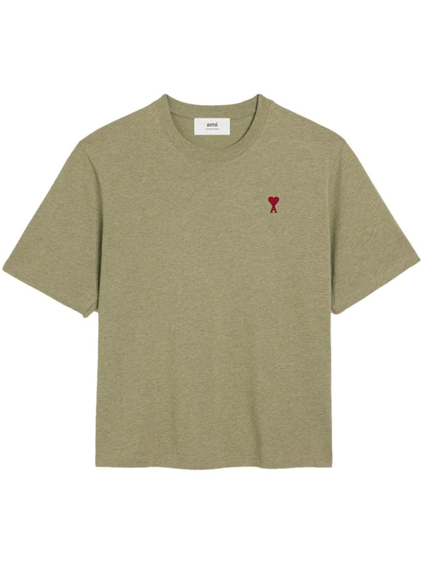 logo-embroidered organic cotton T-shirt