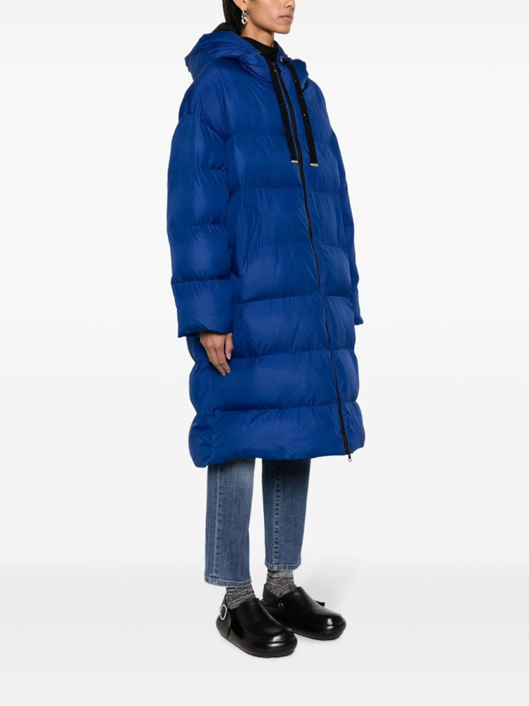 hooded zip-up padded coat