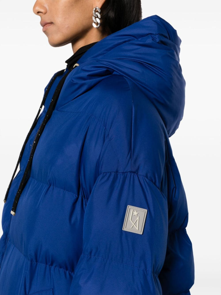 hooded zip-up padded coat