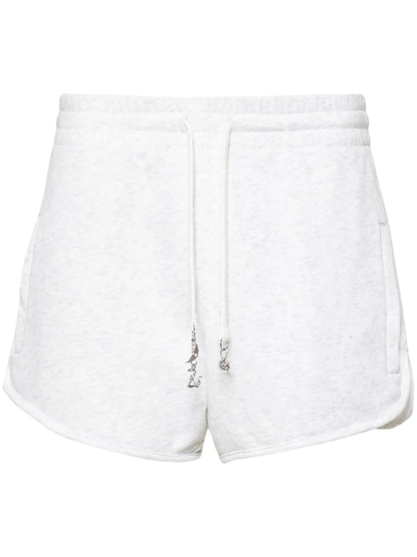 logo-charm cotton mini shorts