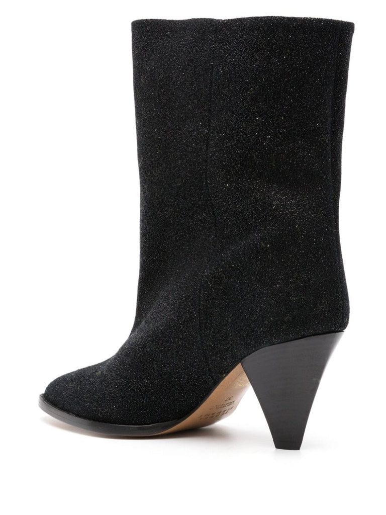 85 mm hohe Stiefel aus Rouxa-Wildleder