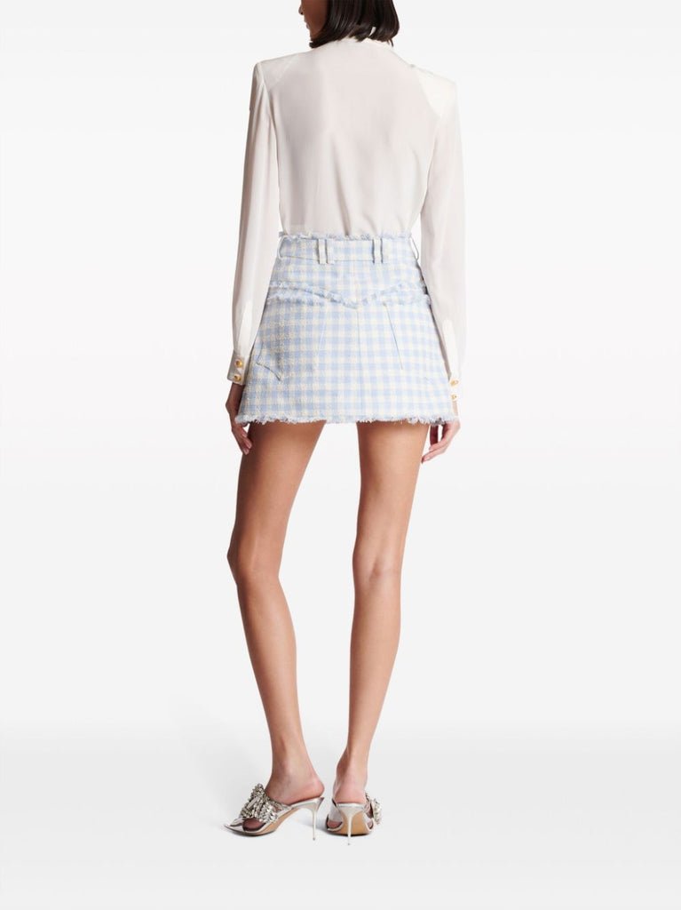 Minirock in A-Linie mit Gingham-Muster