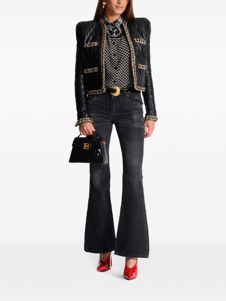 paisley-print silk shirt