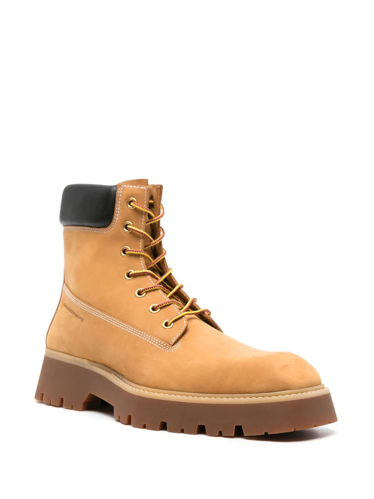 Throttle lace-up boots