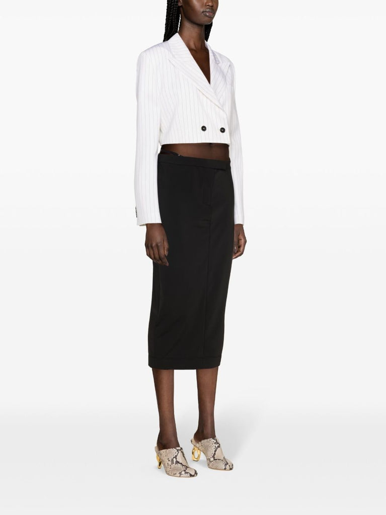 Kurzer Blazer mit Nadelstreifenmuster