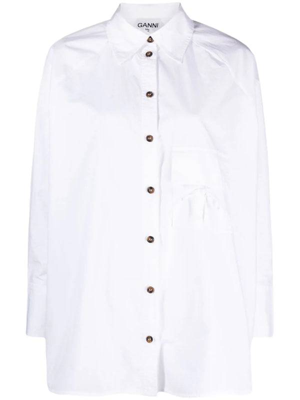 raglan-sleeved organic cotton shirt
