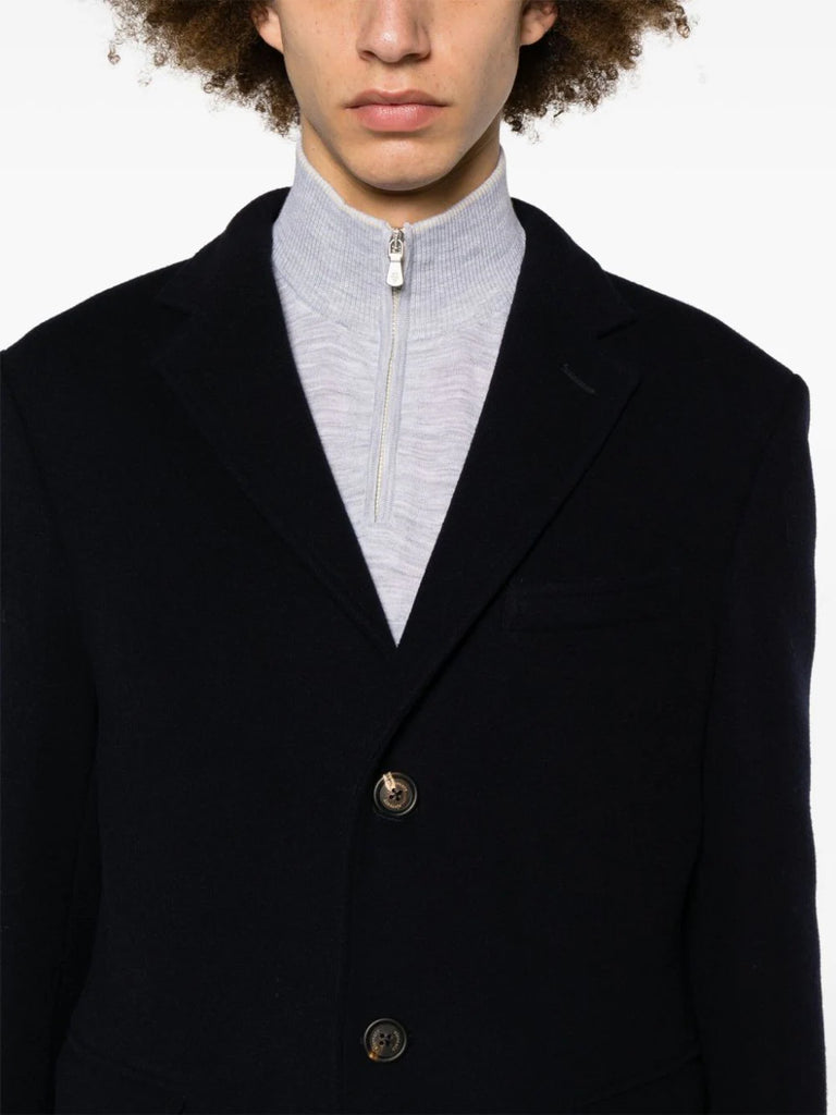 felted single-breasted coat