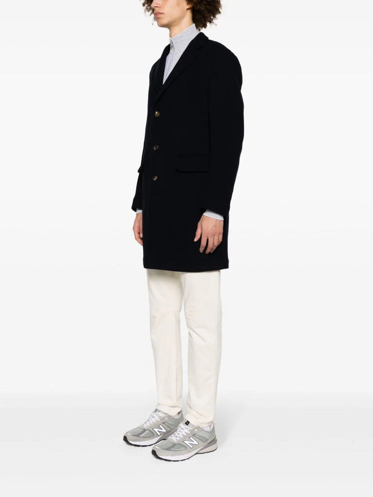 felted single-breasted coat