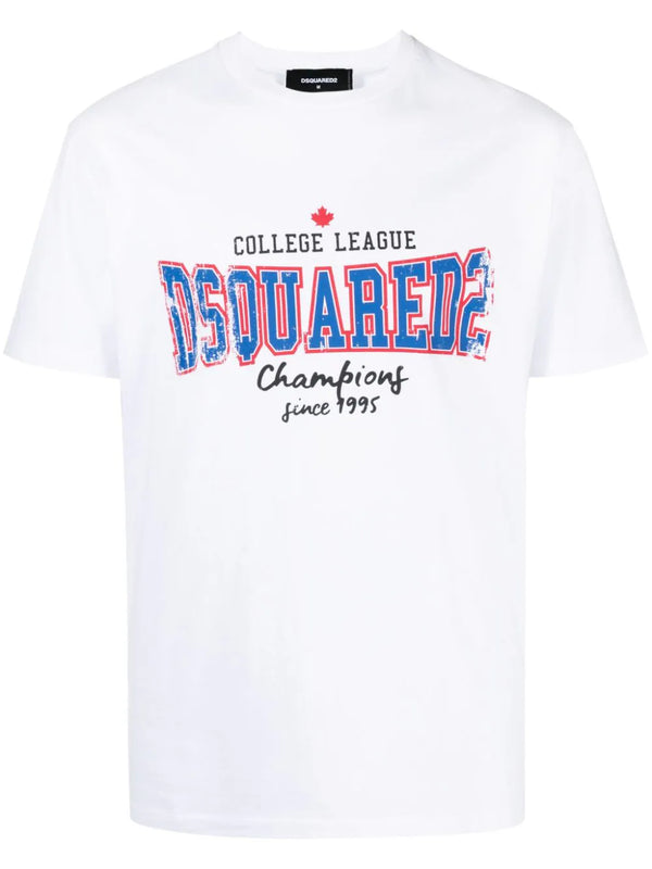College logo-print T-shirt