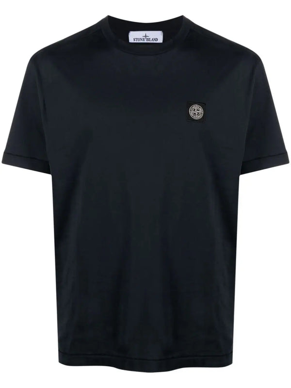 Compass-patch cotton T-shirt