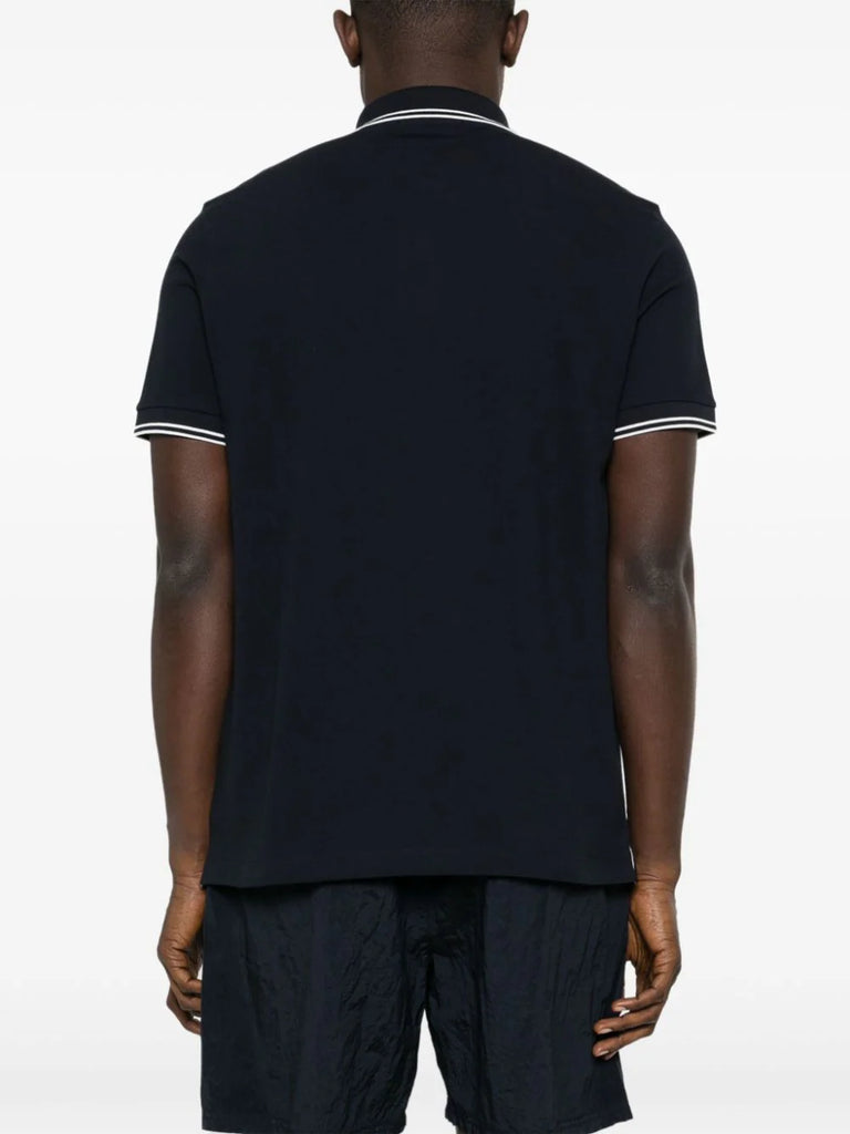 Compass-motif polo shirt