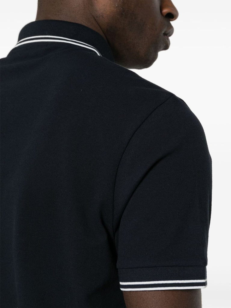Compass-motif polo shirt