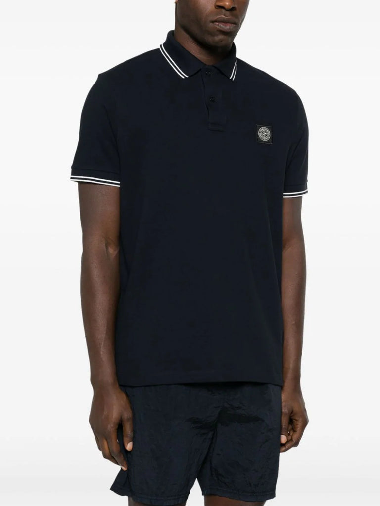 Compass-motif polo shirt