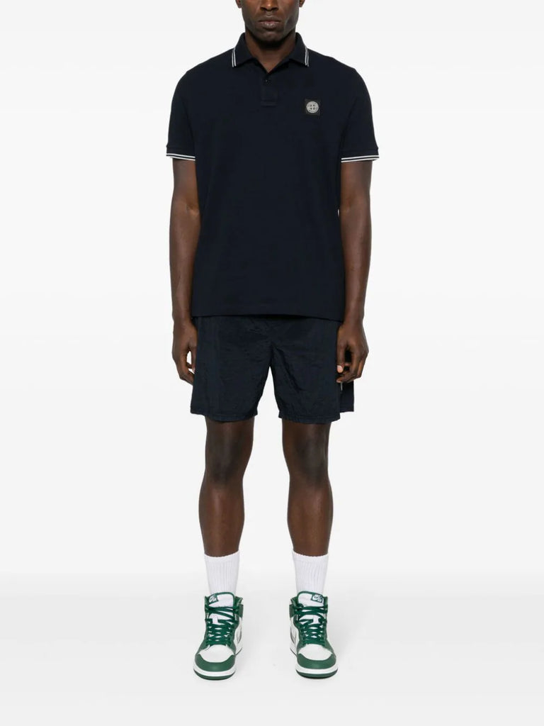 Compass-motif polo shirt