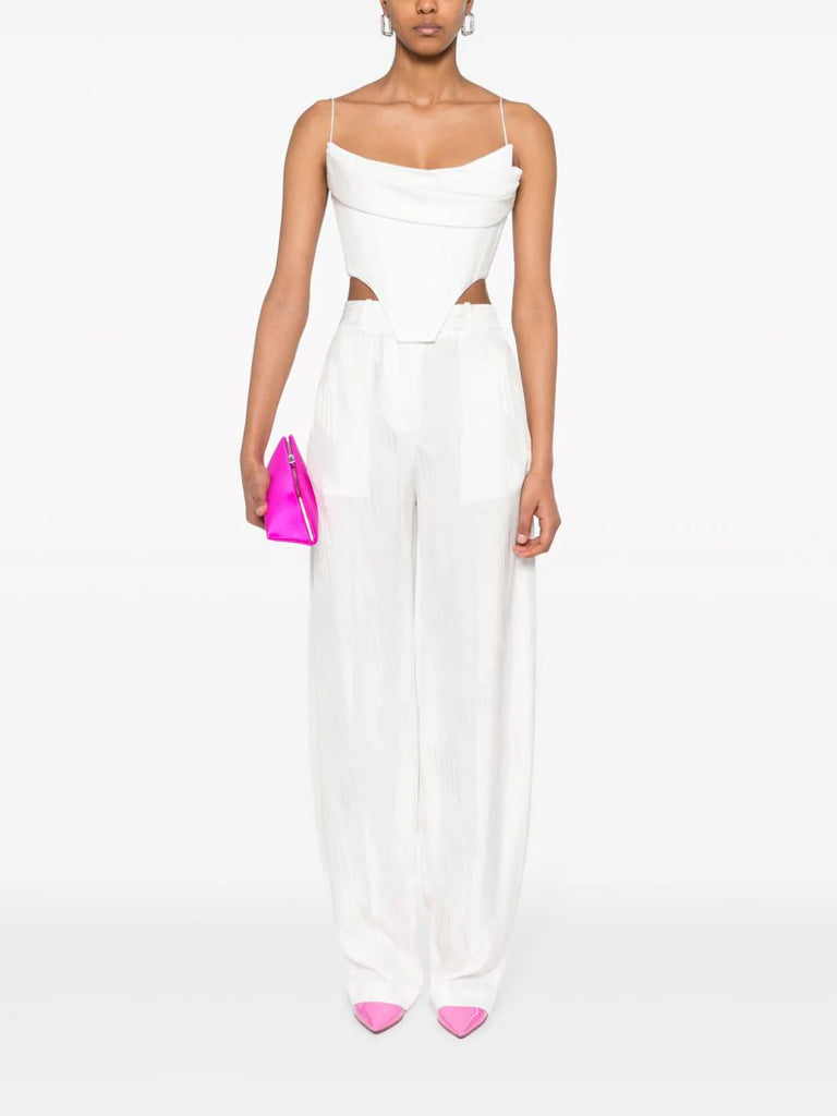 logo-jacquard trousers