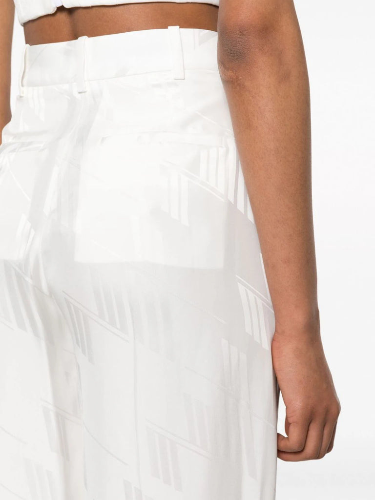 logo-jacquard trousers