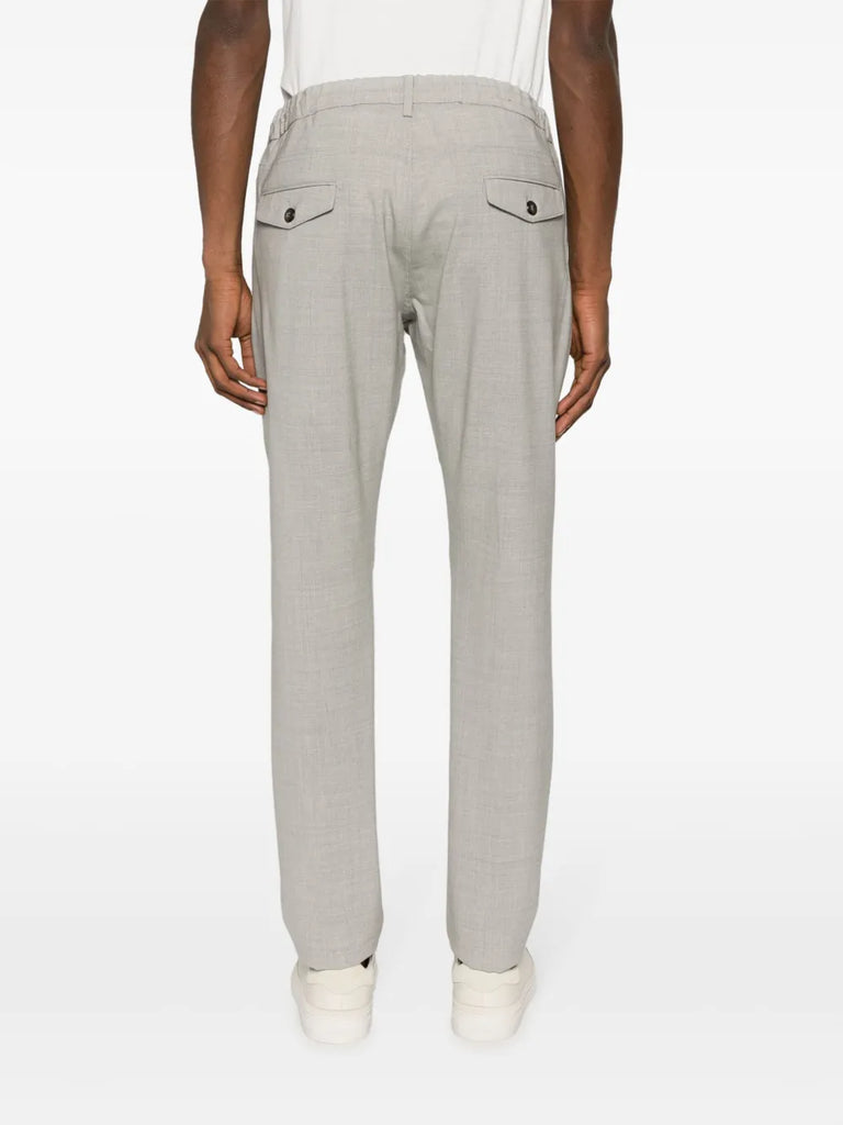 drawstring-waist tapered trousers