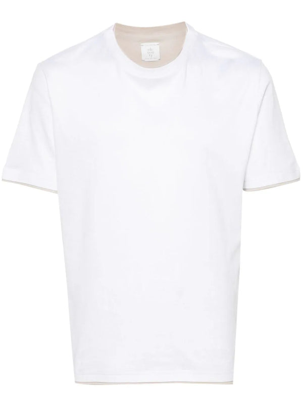 layered cotton T-shirt