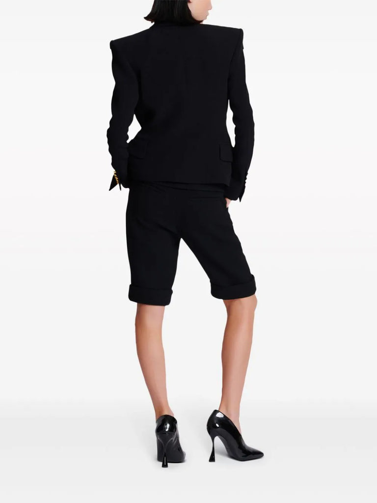 satin-lapel single-breasted blazer