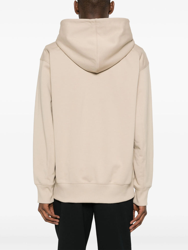 logo-print zip-up hoodie