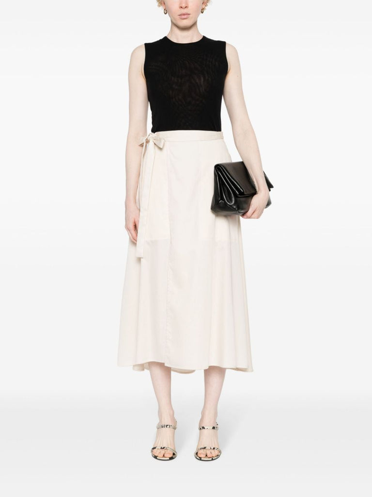 Alix light beige cotton skirt